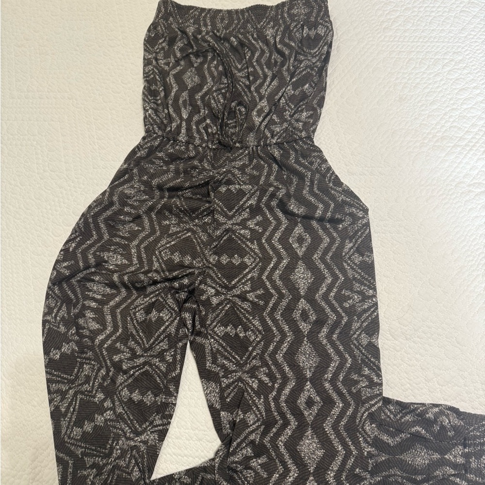 Stylish Black and Gray Jumpsuit